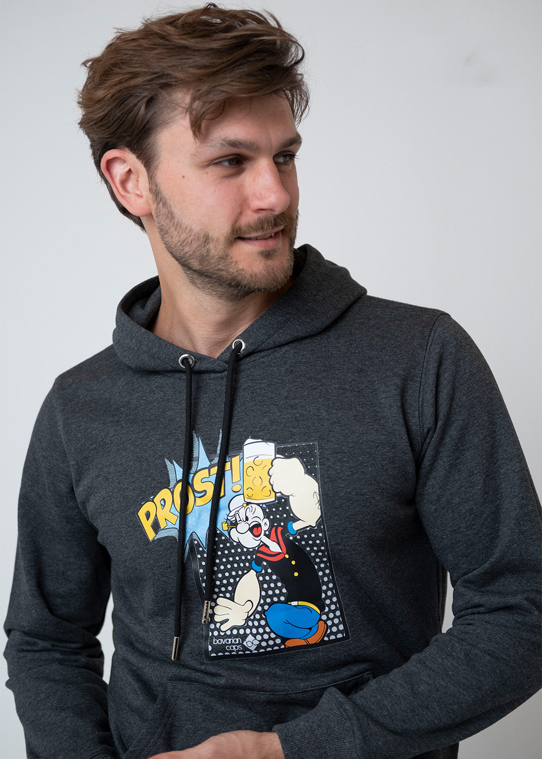 Hoodie "Popeye" - dunkelgrau