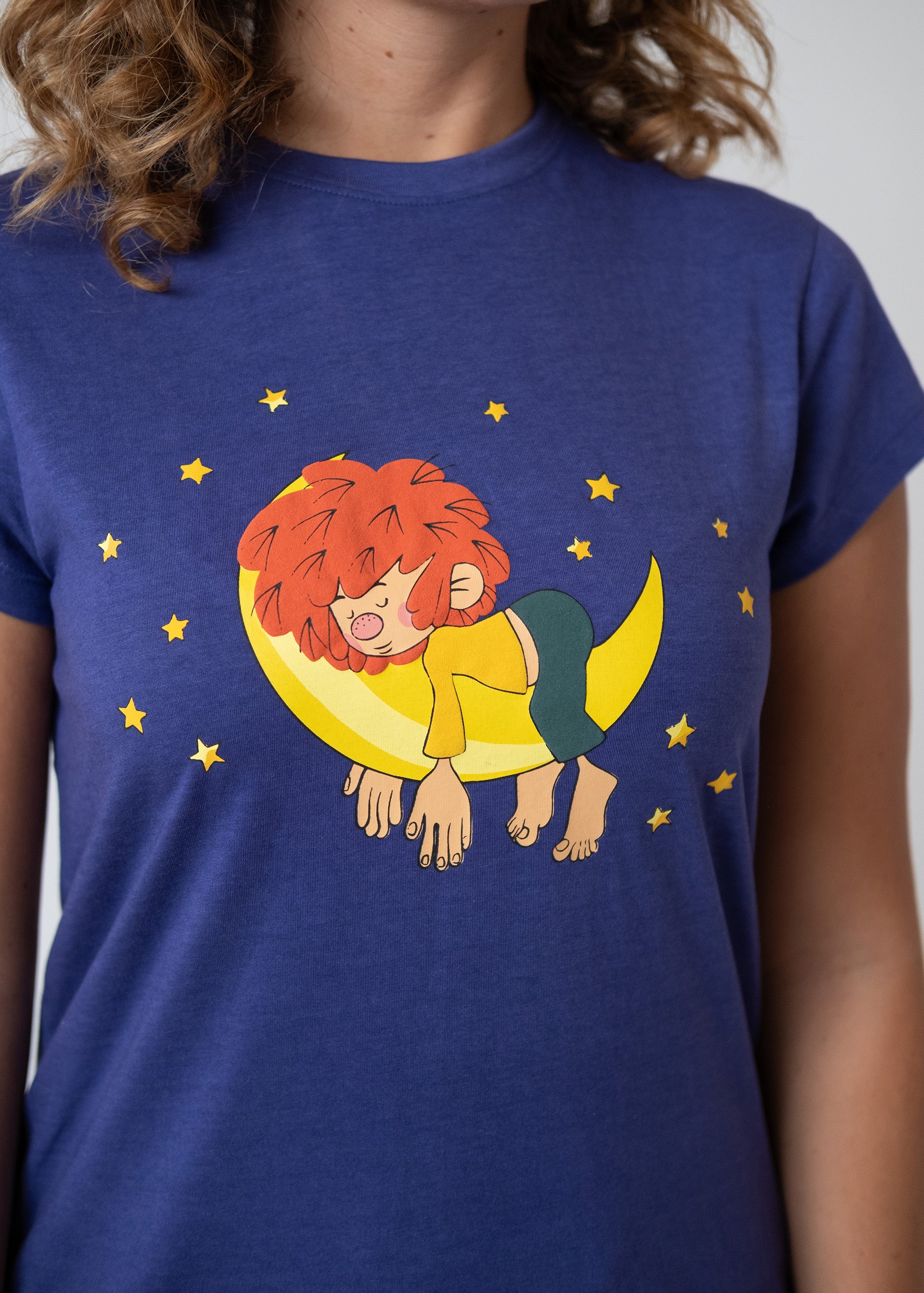 T-Shirt "Pumuckl schläft" - blau
