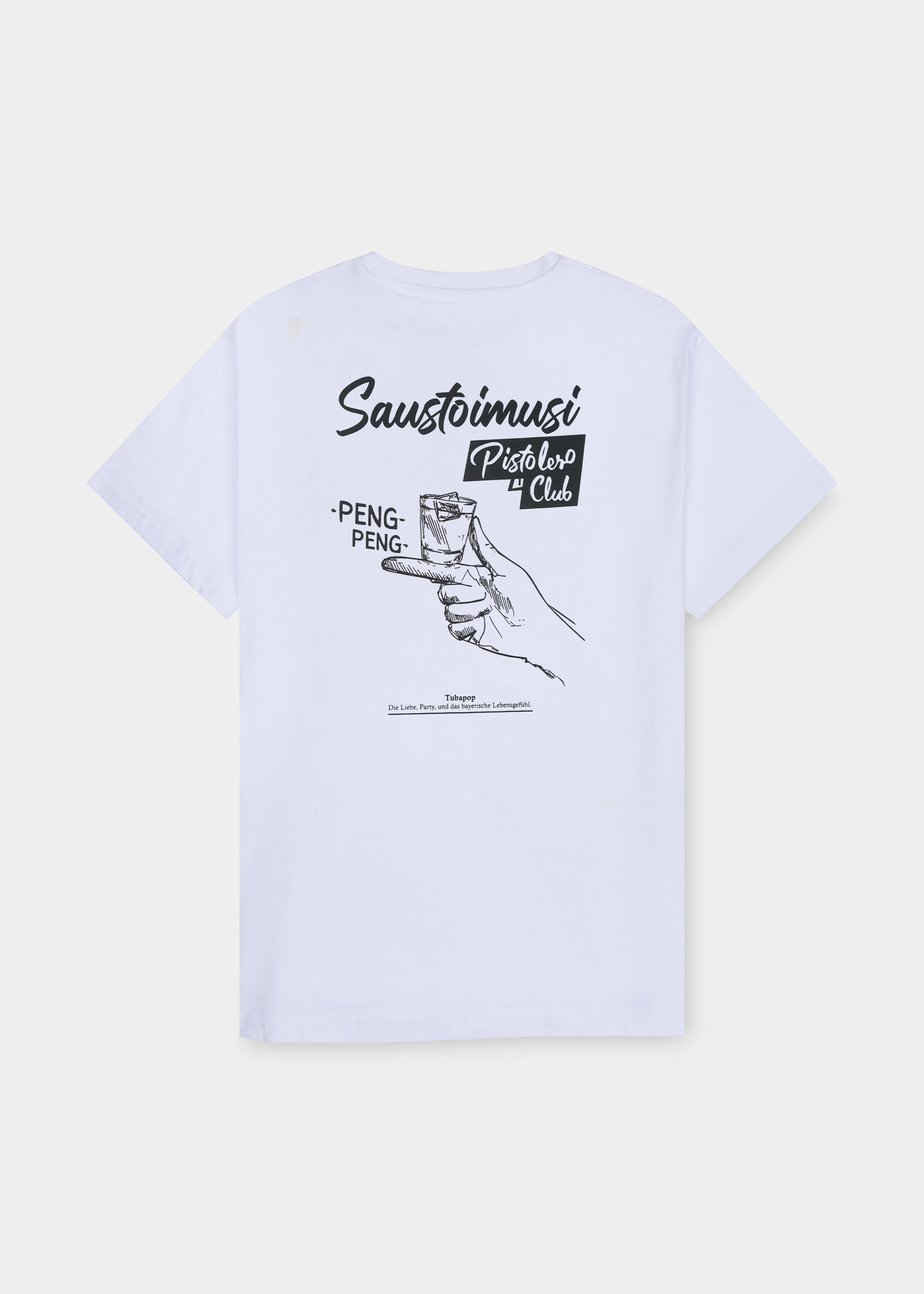 T-Shirt "Saustoimusi - Pistolero Club" - weiß