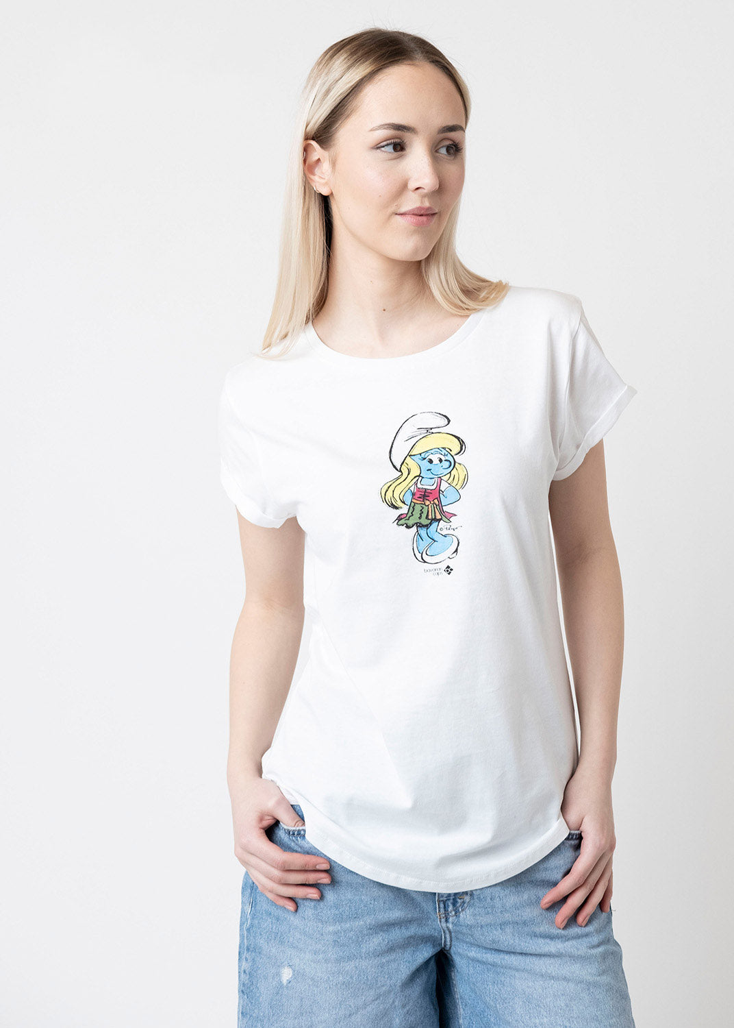 T-Shirt "Schlumpfine" - weiß