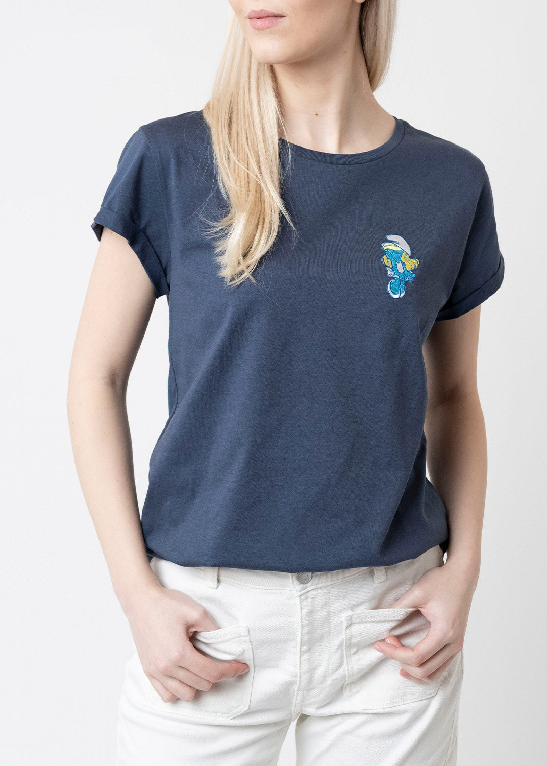 T-Shirt "Schlumpfine Monroe" - dunkelblau