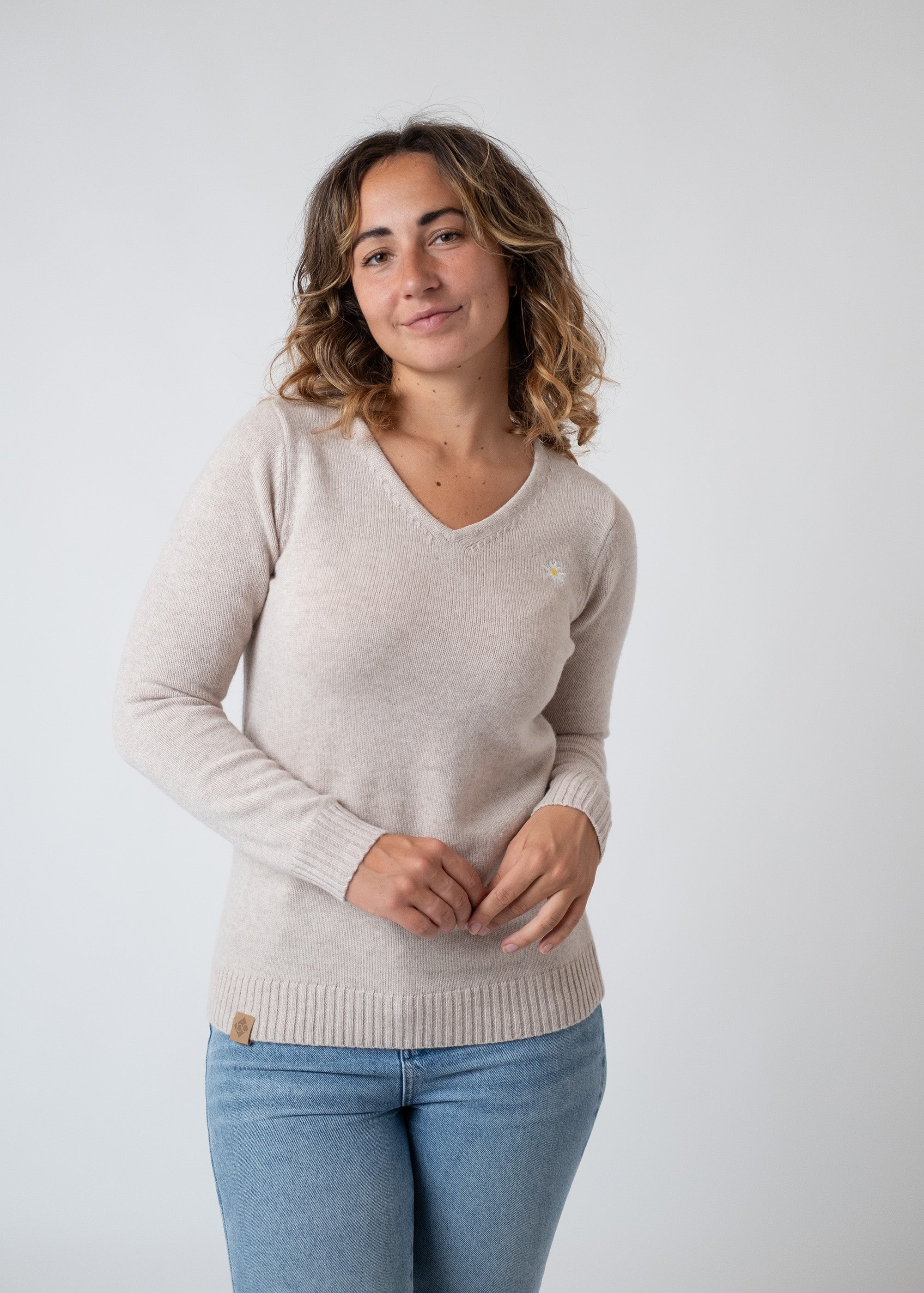 Strickpullover "Edelweiß" - beige (Damen)