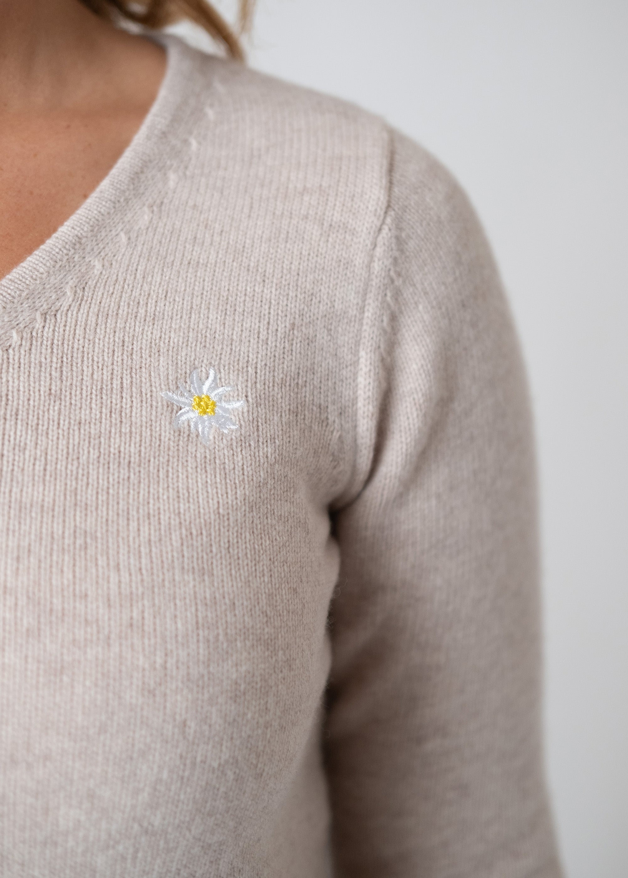 Strickpullover "Edelweiß" - beige (Damen)