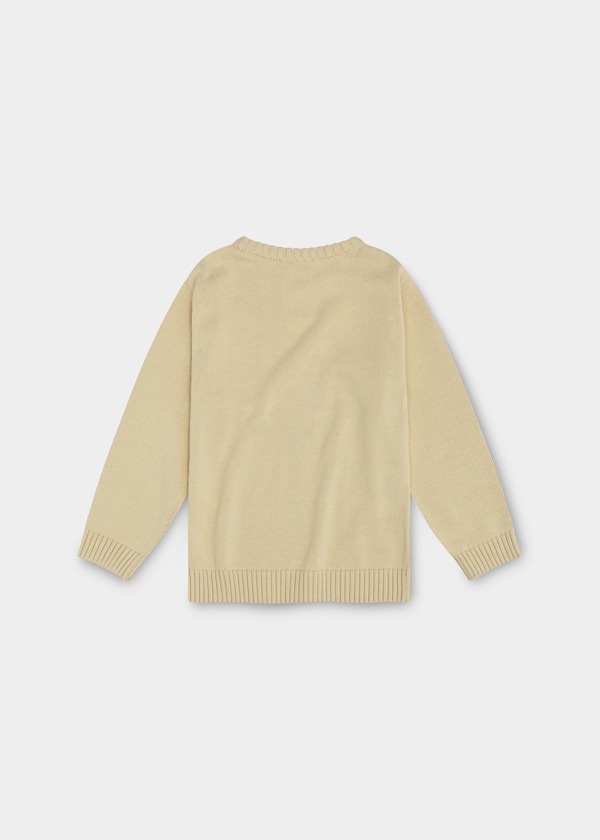 Strickpulli "Tierfest" - beige (Kinder)