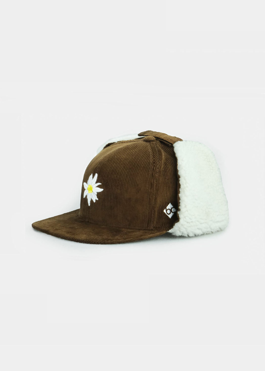 Cap "Edelweiß Wintertraum" - dunkelbraun (Kinder)