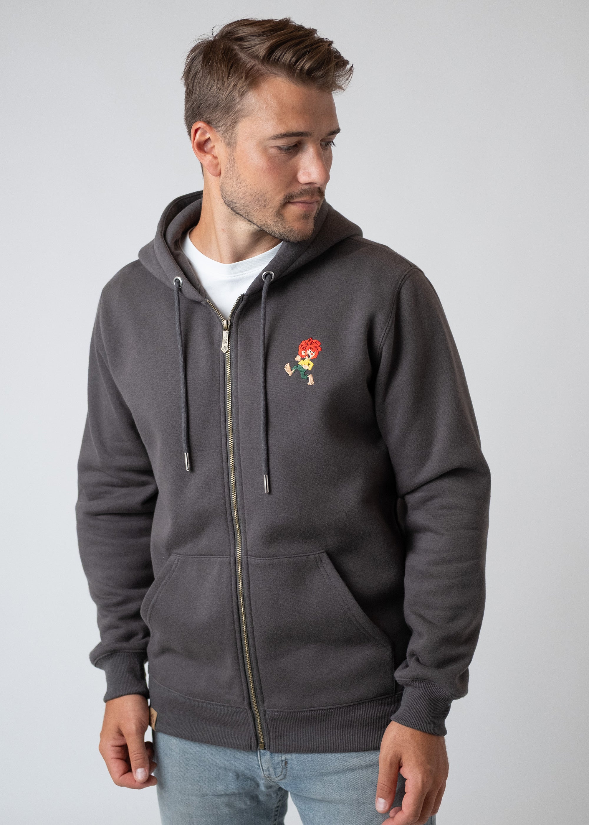 Zipper "Grantig by nature" - dunkelgrau
